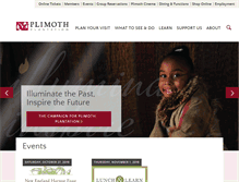 Tablet Screenshot of plimoth.org